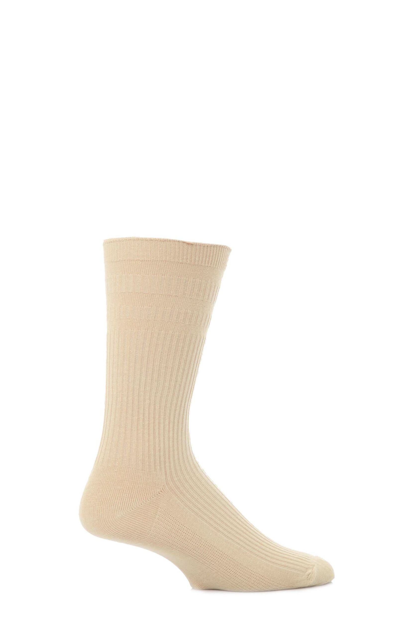 1 Pair Oatmeal Original Cotton Softop Socks Men's 11-13 Mens - HJ Hall