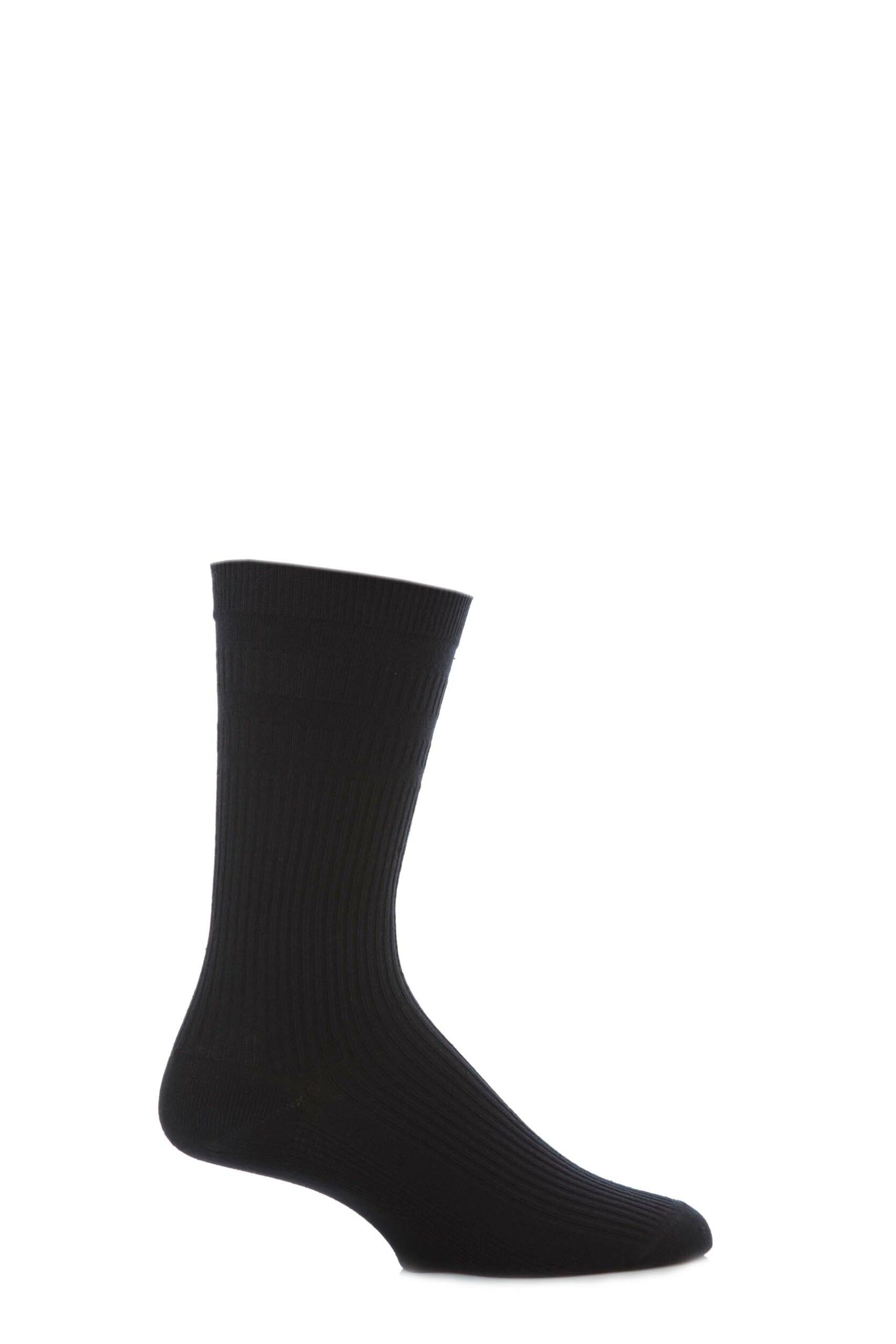 1 Pair Black Original Cotton Softop Socks Men's 11-13 Mens - HJ Hall