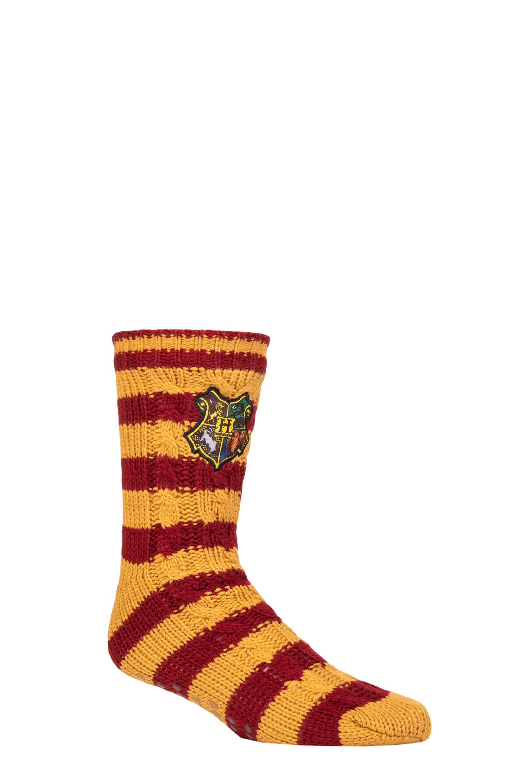 Mens and Women's 1 Pair SOCKSHOP Harry Potter Chunky Cable Lined Slipper Socks Assorted 4-8 Ladies