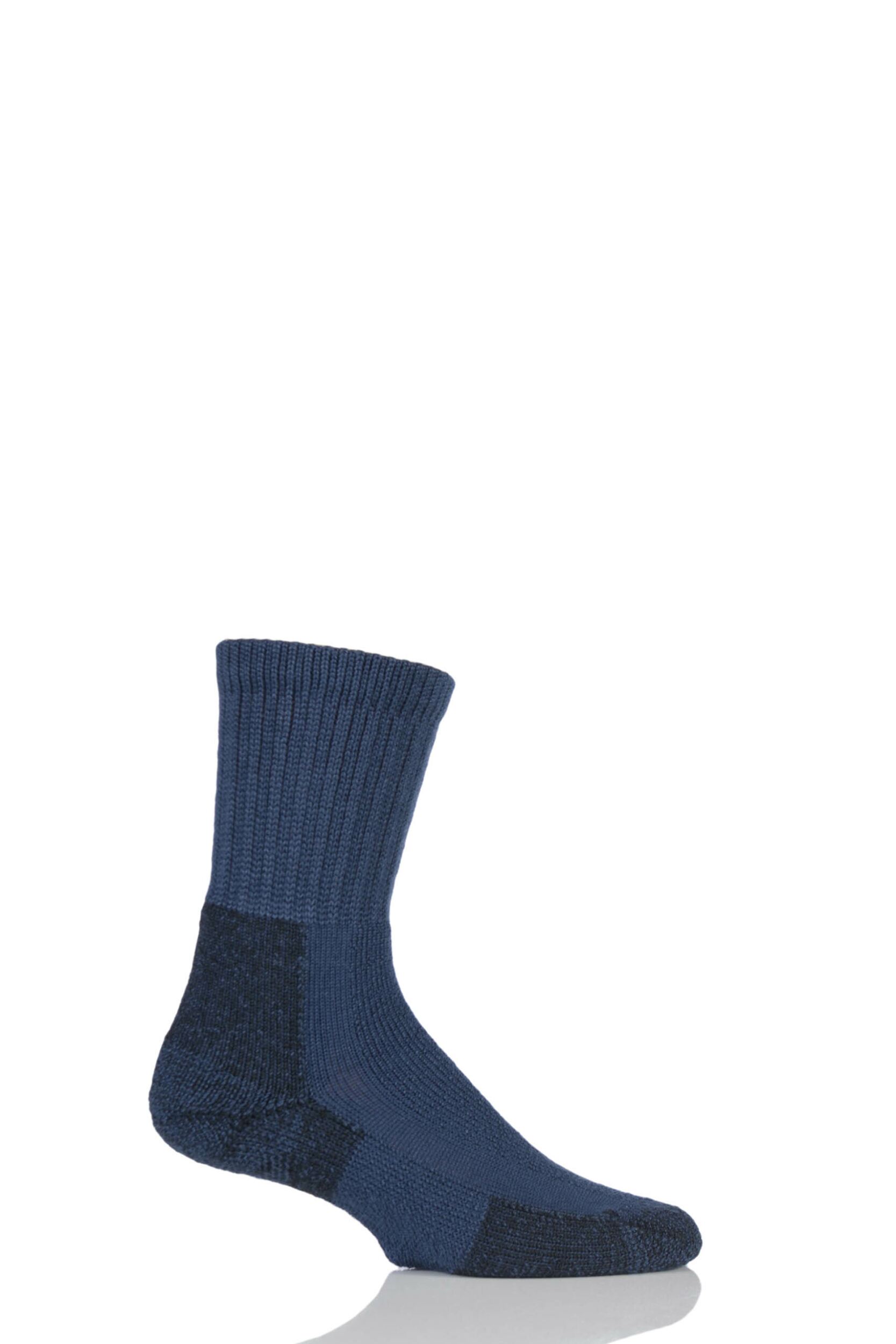 1 Pair Dark Blue Hiking Thick Cushion Socks With Thorlon Men's 12.5-14 Mens - Thorlos