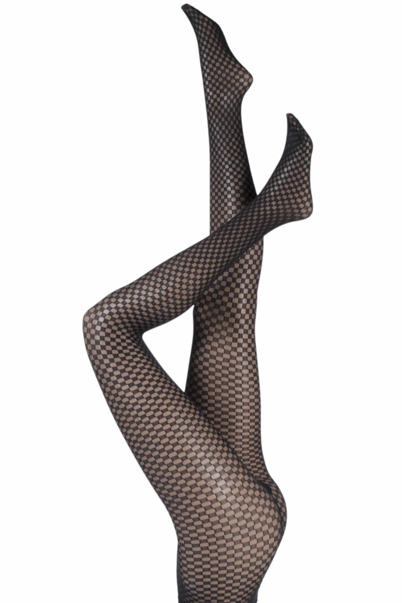 Image of Ladies 1 Pair Levante Arianna Checkered Tights