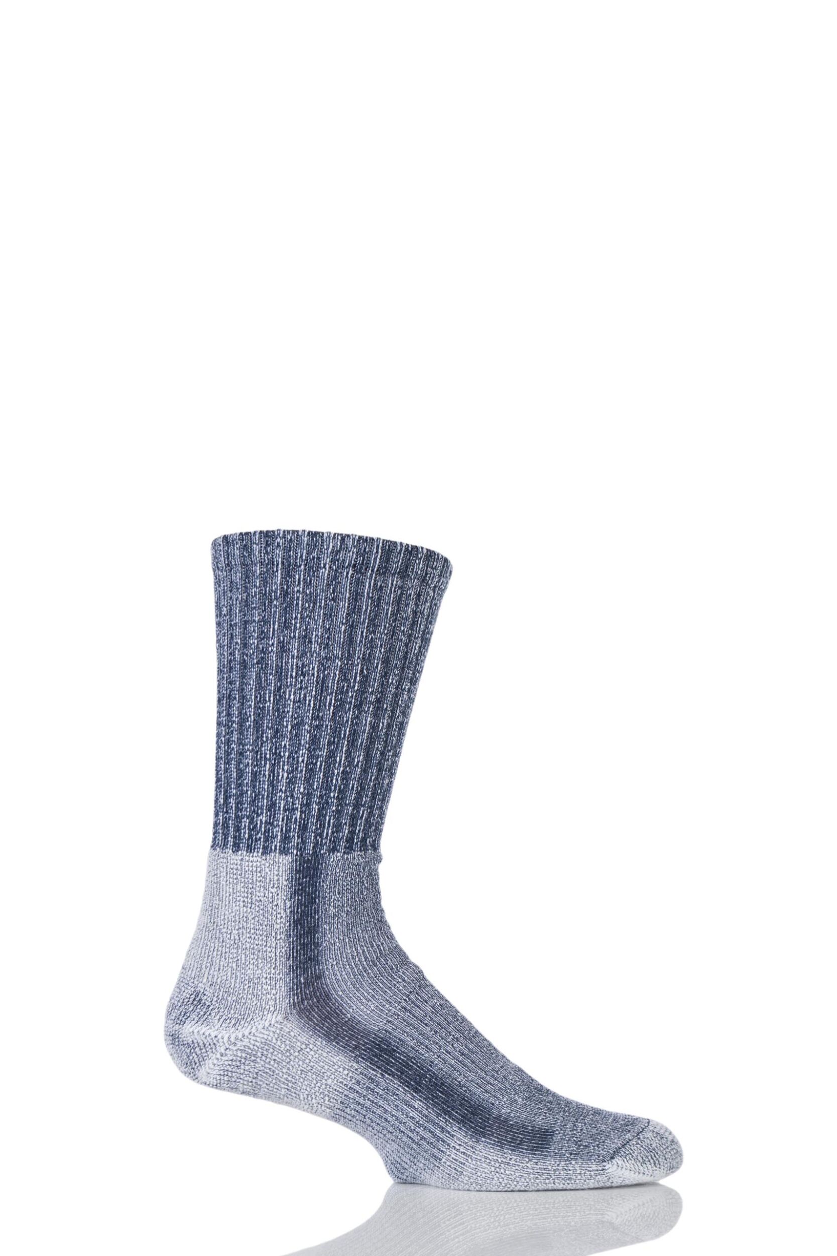 1 Pair Navy / Heather Light Hiking Moderate Cushion Socks With Thorlon Men's 8.5-12 Mens - Thorlos