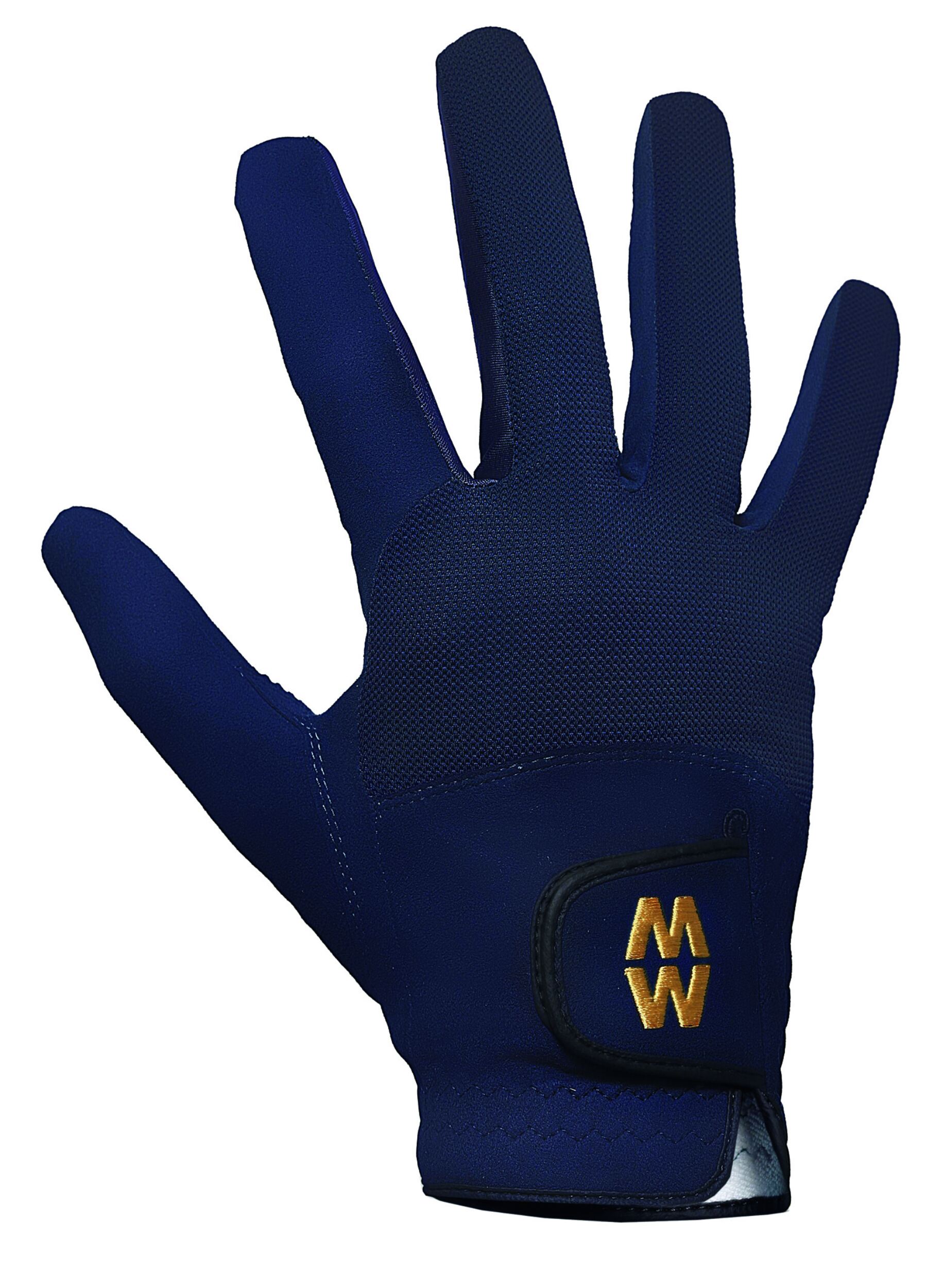 1 Pair Navy MacWet Short Mesh Sports Gloves Unisex 8 Unisex - Macwet