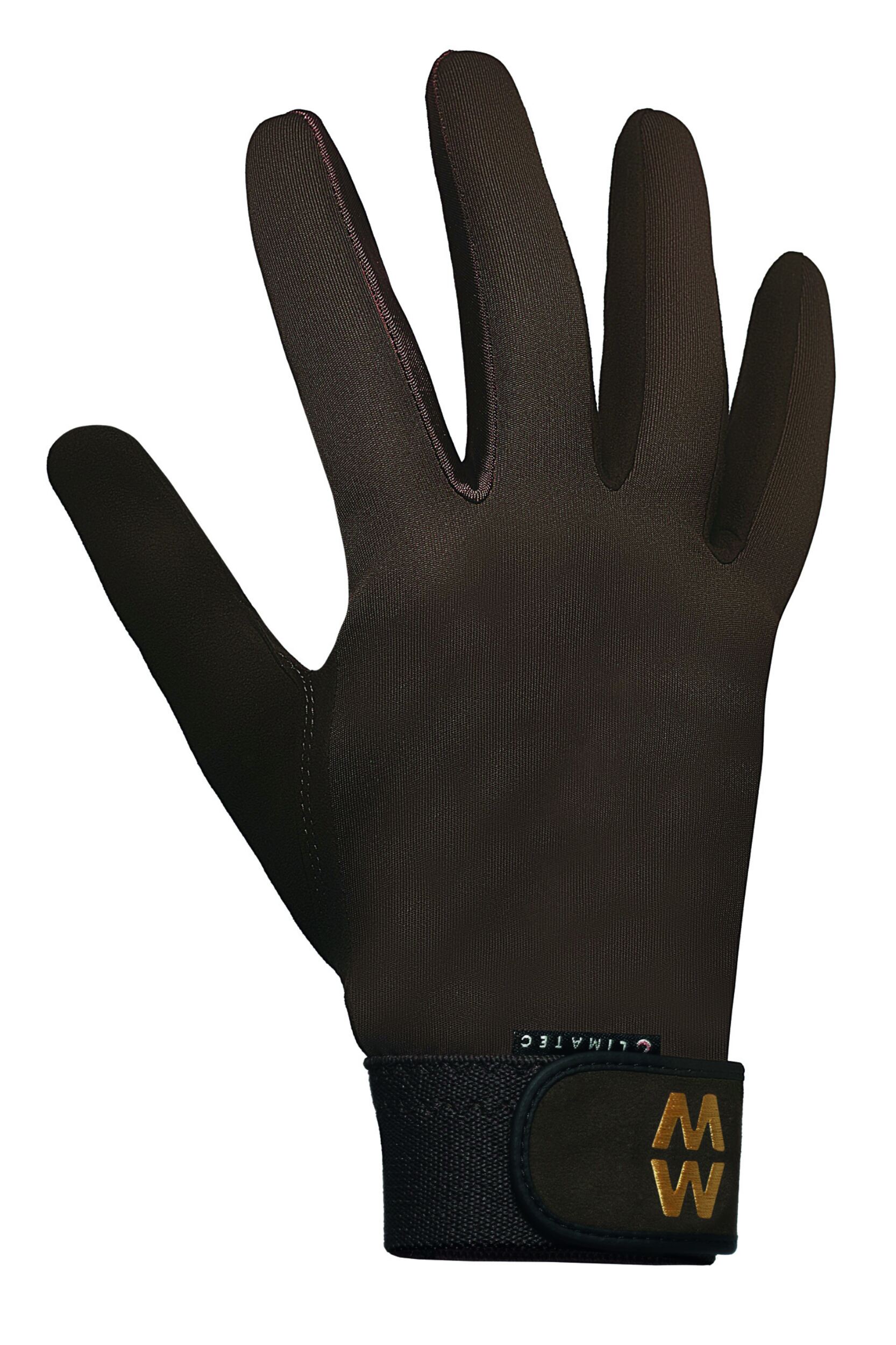 1 Pair Brown MacWet Long Climatec Sports Gloves Unisex 6.5 Unisex - Macwet