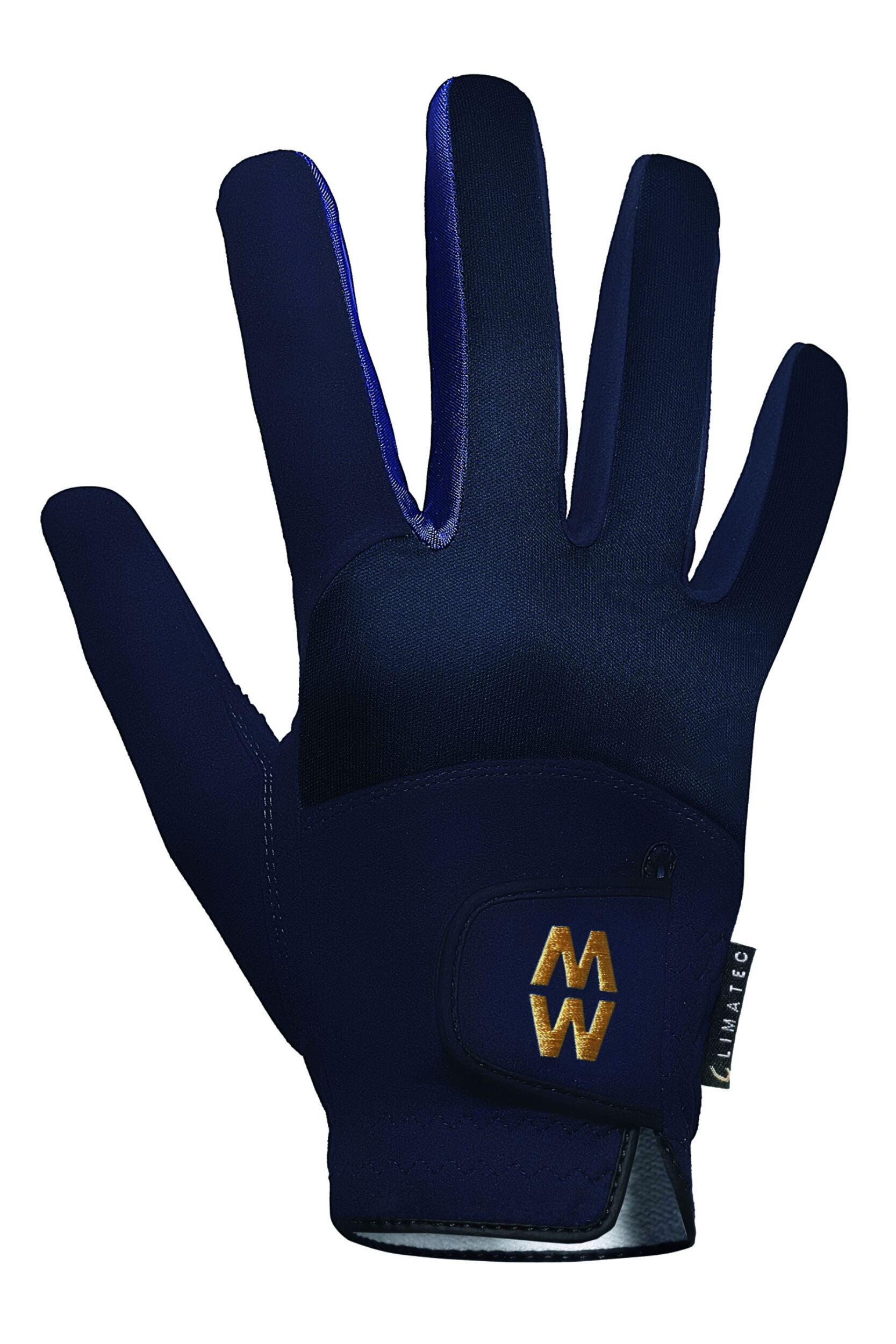 1 Pair Navy MacWet Short Climatec Sports Gloves Unisex 11.5 Unisex - Macwet