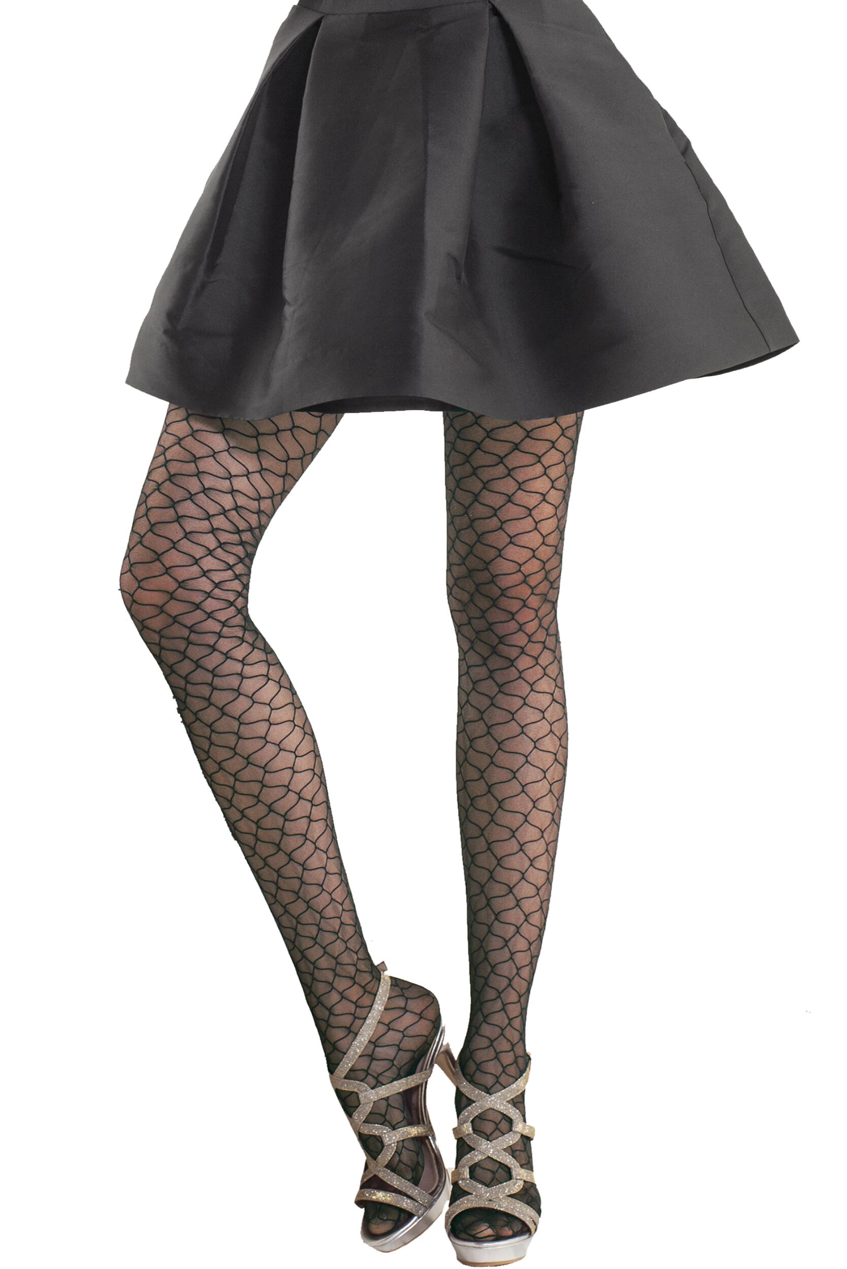 Image of Ladies 1 Pair Trasparenze Mariposa Wave Fishnet Tights