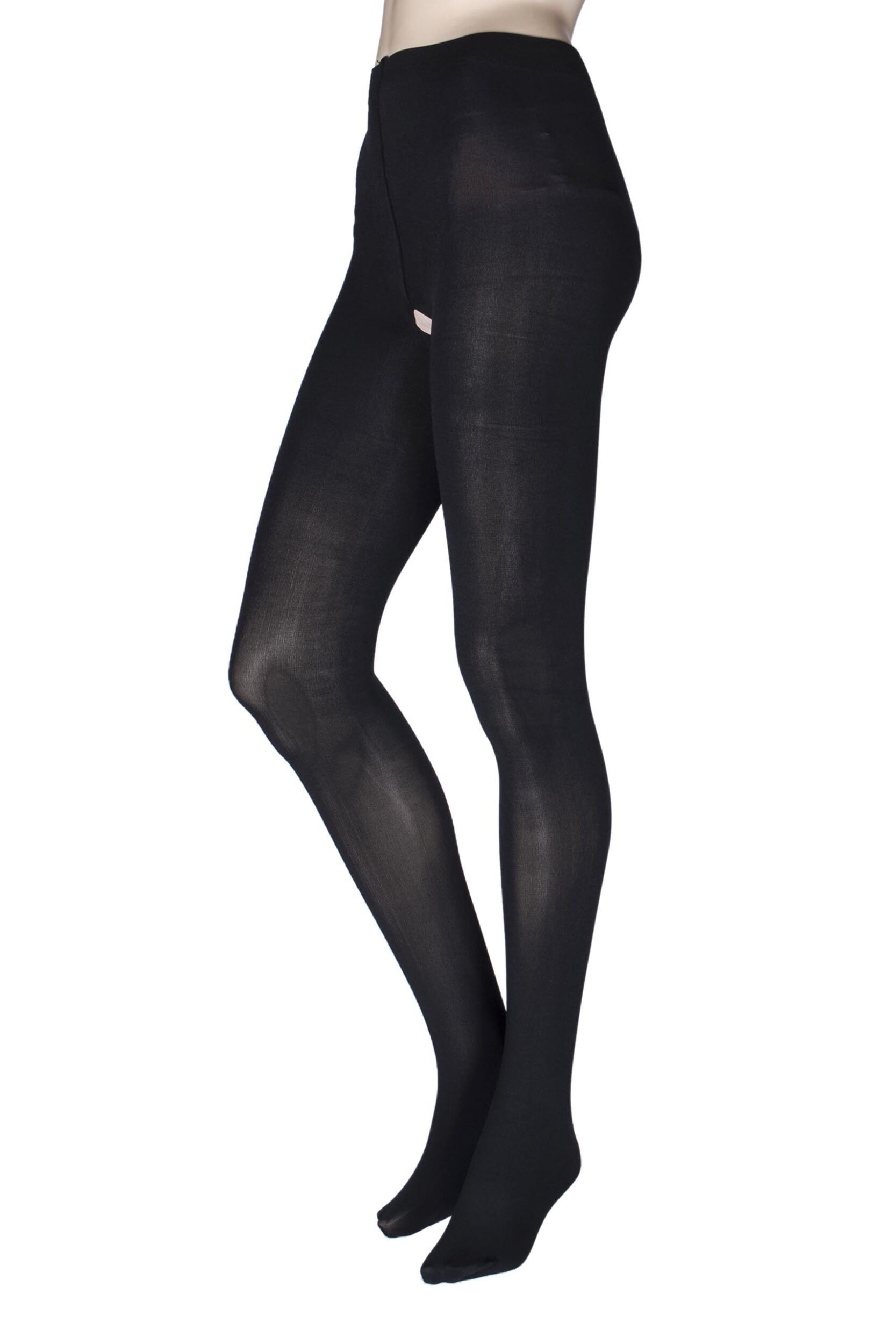 LADIES 1 PAIR Miss Naughty 100 Denier Crotchless Tights - Up to XXXL £ ...