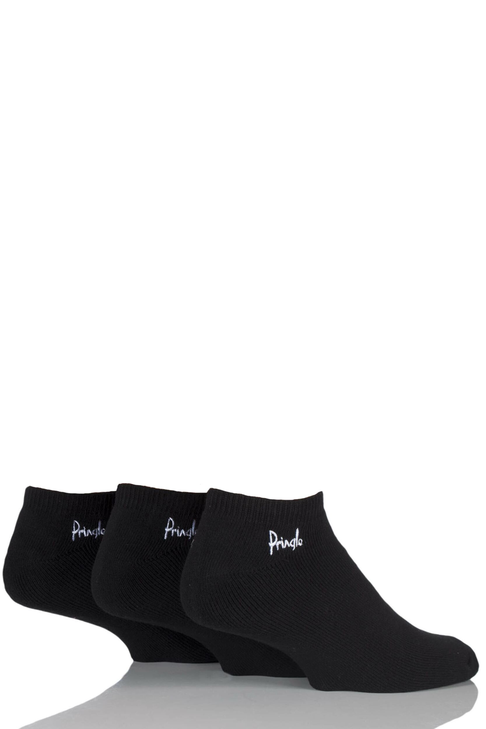 3 Pair Black Cushioned Secret Socks Men's 7-11 Mens - Pringle