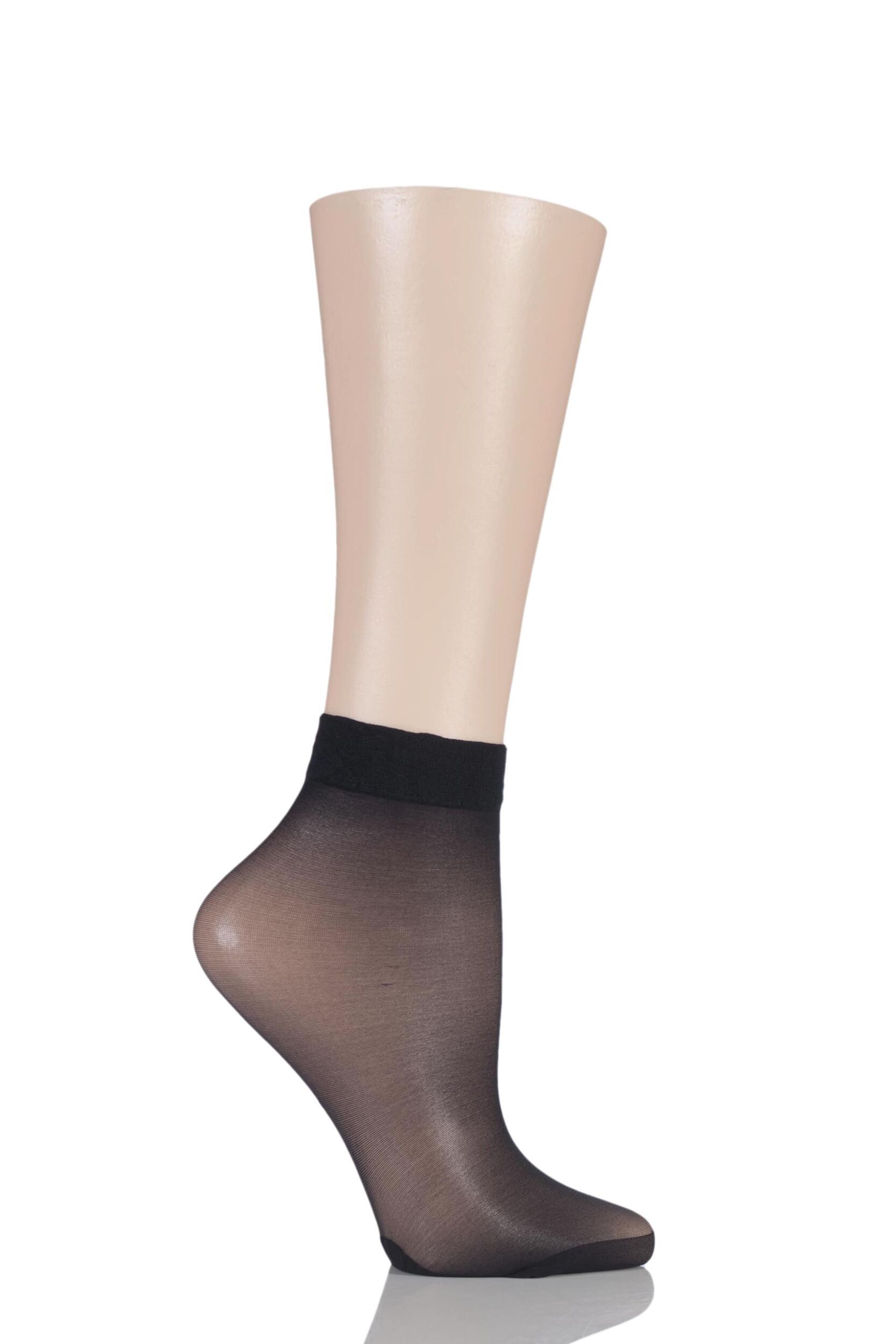 Image of Ladies 1 Pair Pretty Polly Sweet Steps 10 Denier Sheer Ankle High Socks