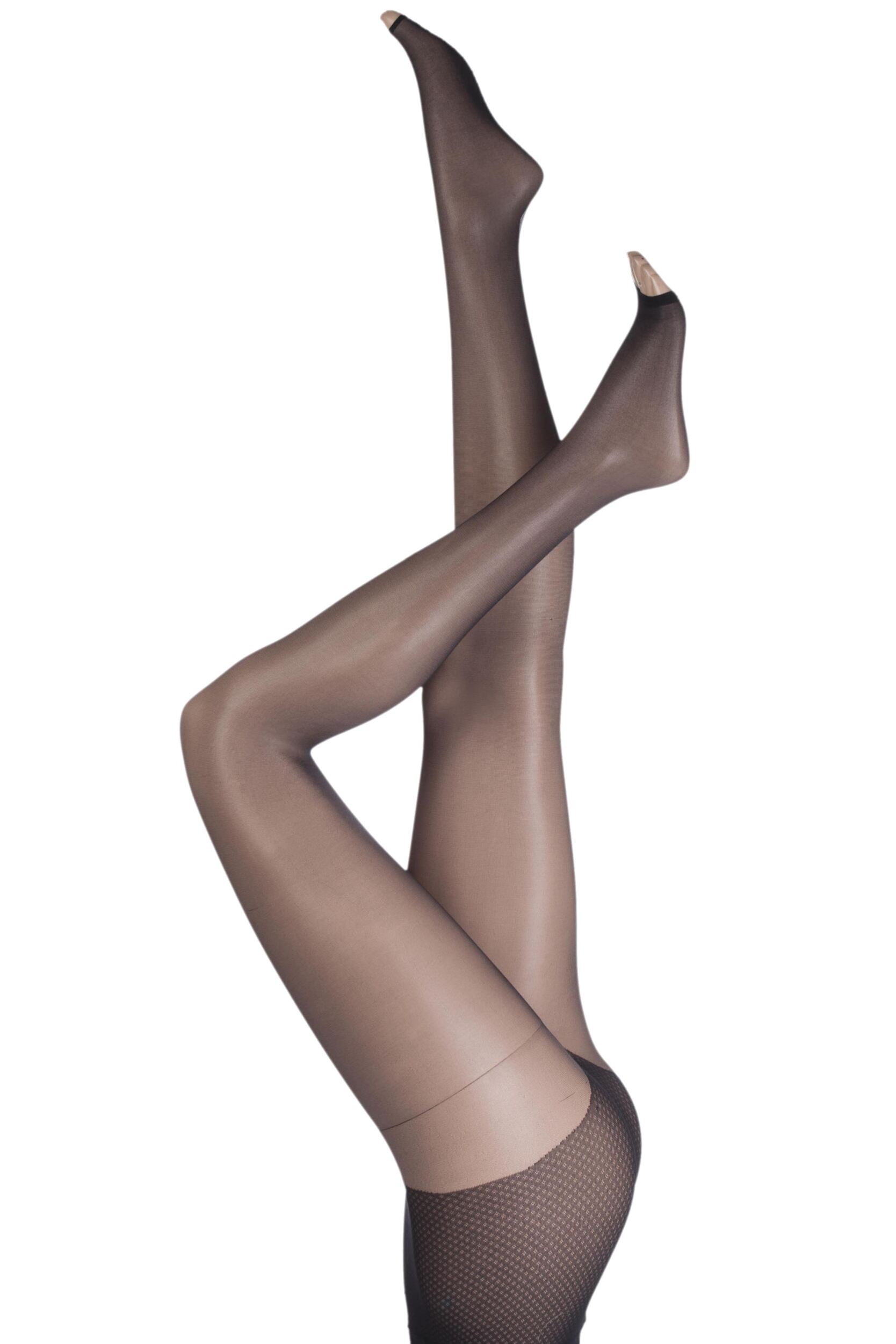 Image of Ladies 1 Pair Pretty Polly Naturals 8 Denier Open Toe Tights