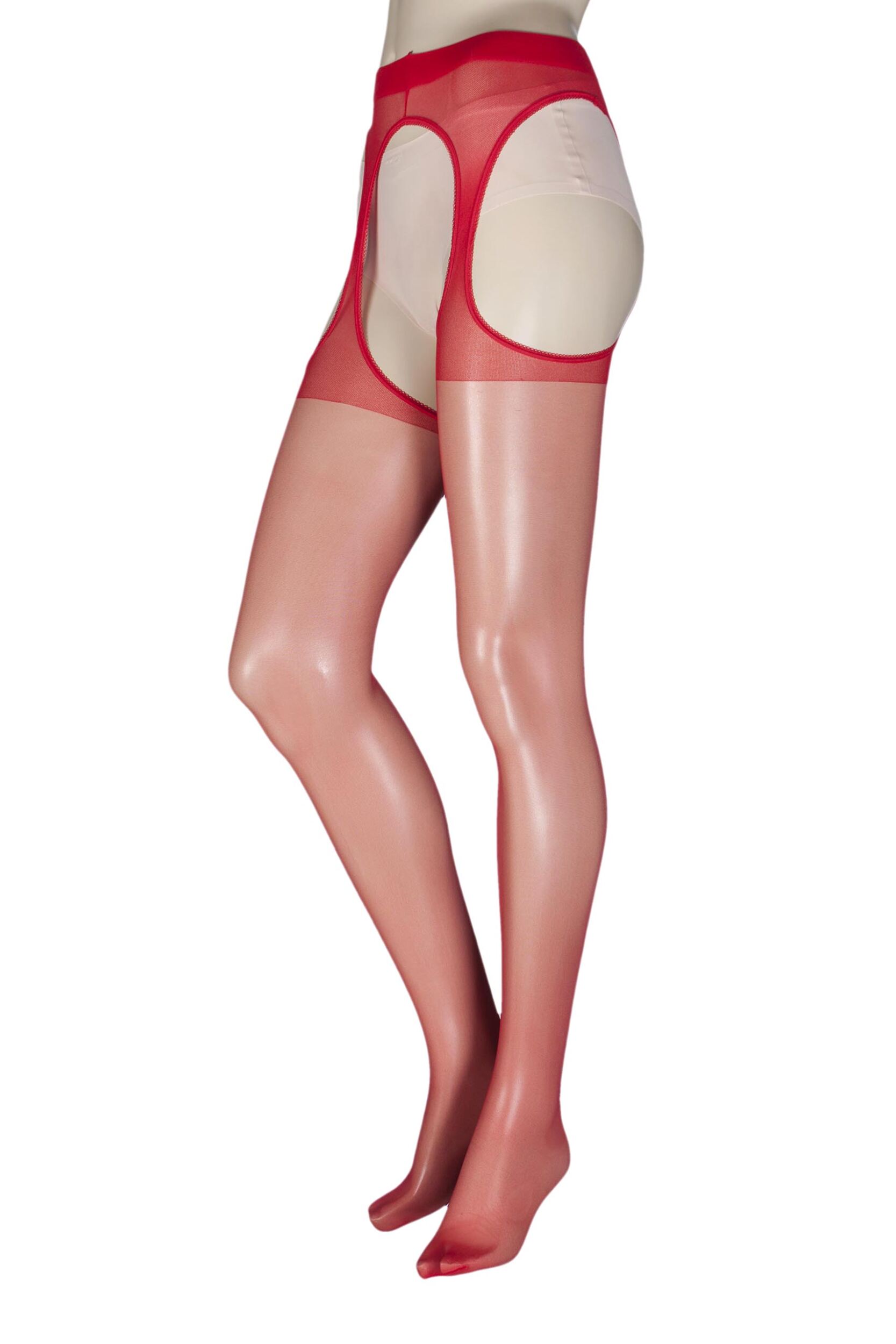 Image of Ladies 1 Pair Trasparenze Scandal 15 Denier Strip Panty Flat Seam Tights