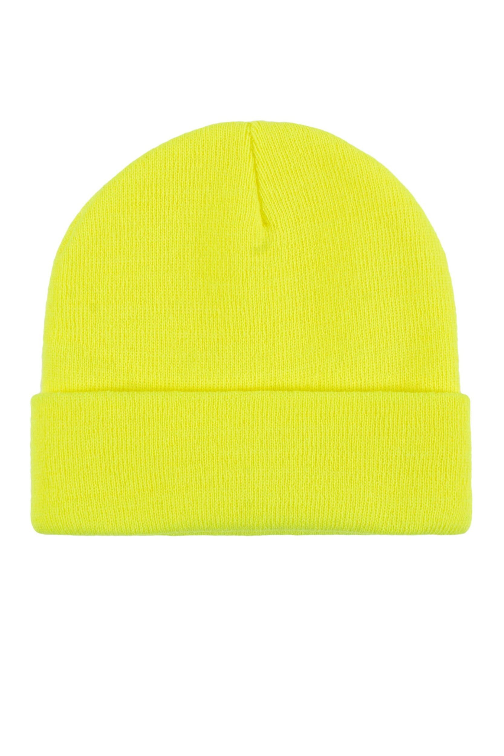 Mens 1 Pack SOCKSHOP Workforce Beanie Hat Yellow One Size