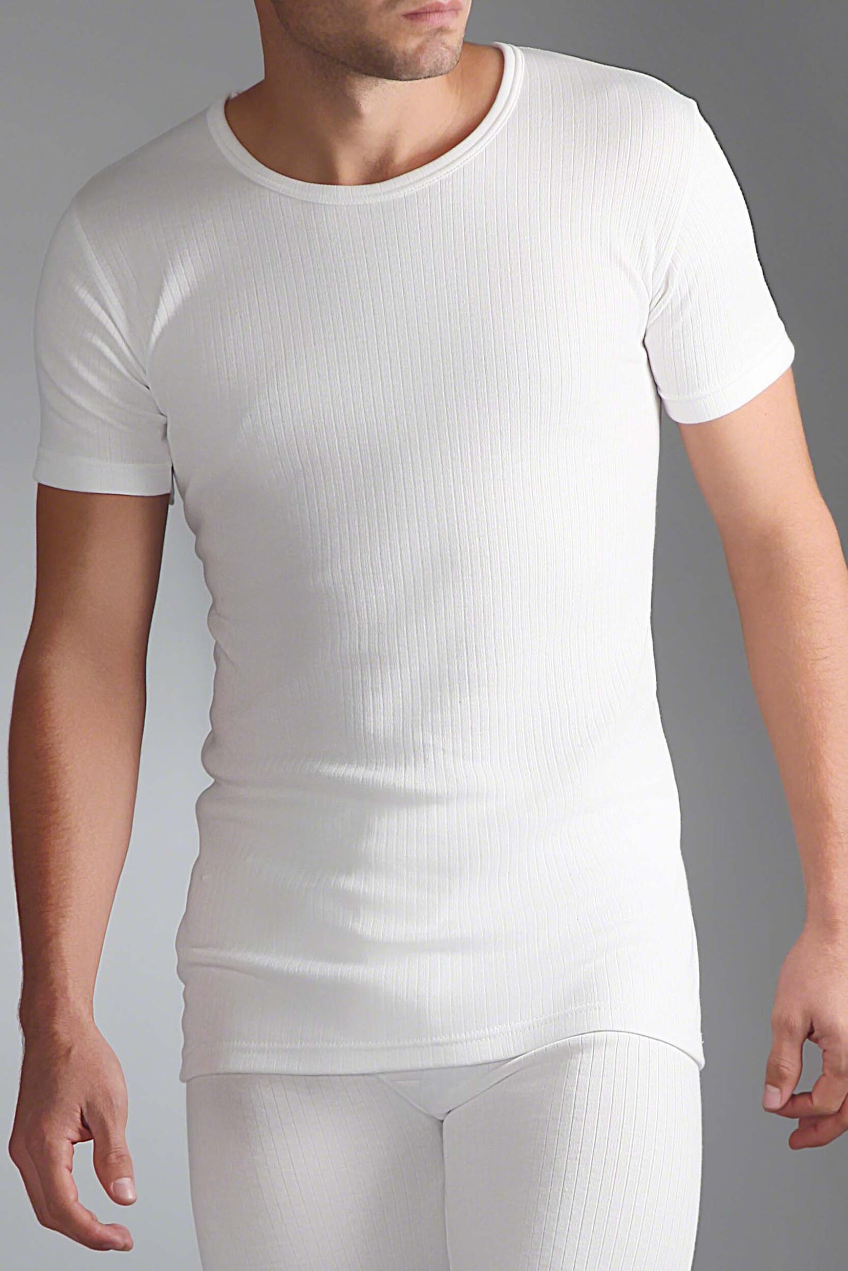 1 Pack White Short Sleeved Thermal Vest Men's Extra Large - Heat Holders