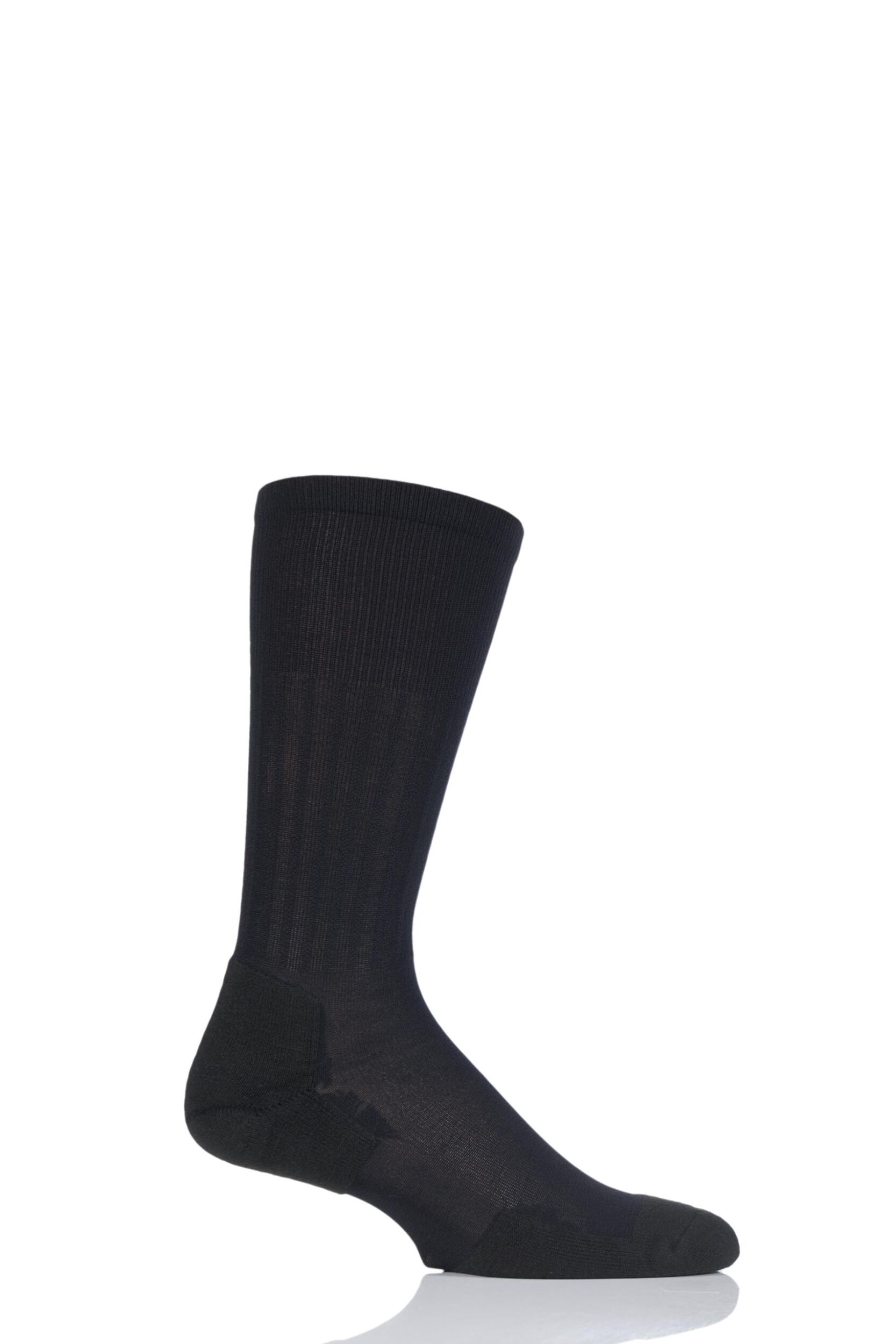 1 Pair Black Experia Ultra Light Dress Crew Socks Men's 8-9.5 Unisex - Thorlos