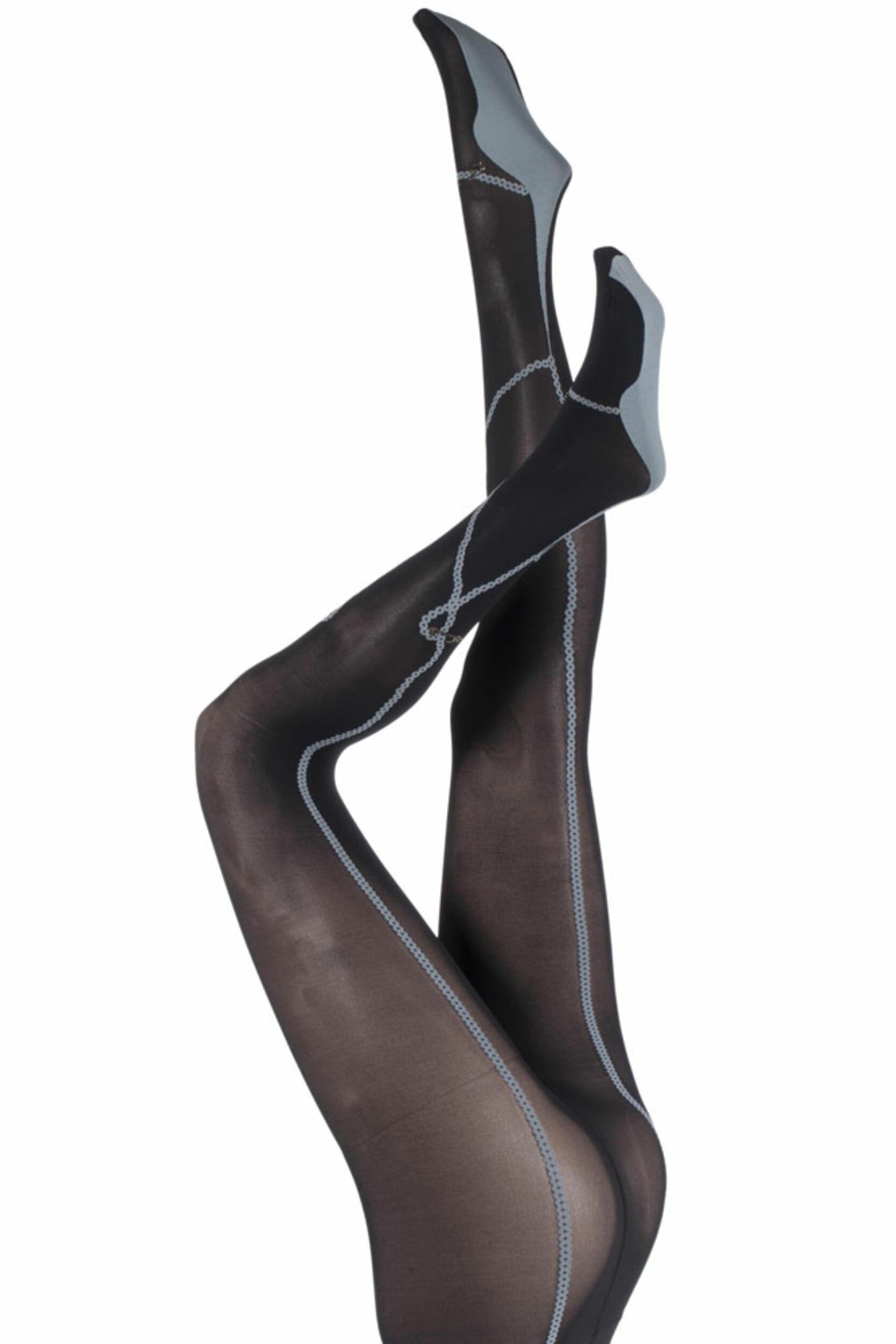 Image of Ladies 1 Pair Jonathan Aston Zandra Rhodes Safety Pin Tights