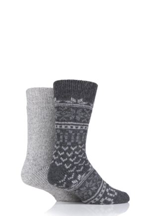 Mens SOCKSHOP Ribbed Wool Boot Socks 