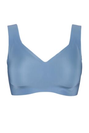 Women's Sloggi Zero Feel Seamfree Bralette with Removable Pads Blue Small