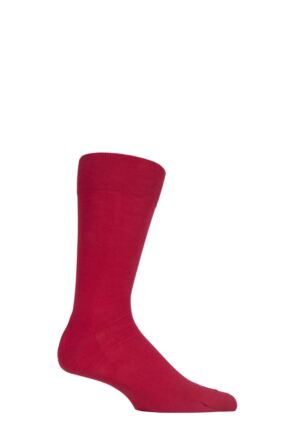 Mens 1 Pair Falke Cool 24/7 Cotton Socks Scarlet 41-42