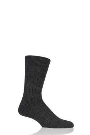 Mens 1 Pair Falke Teppich Im Schuh 'Carpet In Shoe' Virgin Wool Ribbed Socks