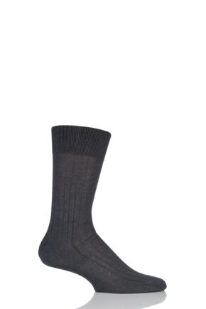 Mens 1 Pair Falke Milano Rib 97% Fil d'Ecosse Cotton Socks