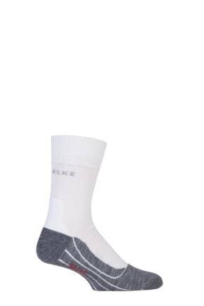 Mens 1 Pair Falke RU4 Cool Volume Ergonomic Cushioned Crew Running Socks