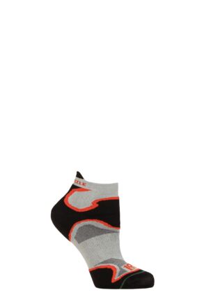 Mens and Ladies 1 Pair 1000 Mile Multi Sport Fusion Socklet Socks Silver / Orange 6-8.5 Mens