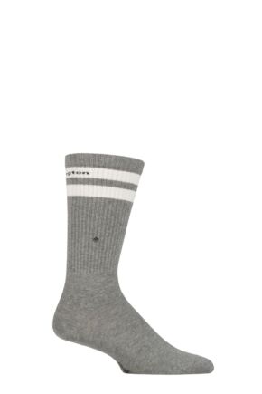 Mens 1 Pair Burlington Court Ribbed Cotton Sports Socks