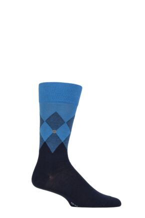 Mens 1 Pair Burlington Hampstead Cotton Argyle Socks