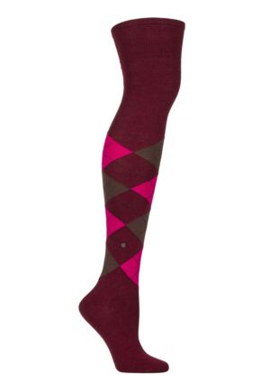 Women's 1 Pair Burlington Marylebone Argyle Wool Overknee Socks