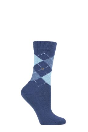 Women's 1 Pair Burlington Whitby Extra Soft Argyle Socks