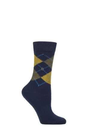 Women's 1 Pair Burlington Whitby Extra Soft Argyle Socks