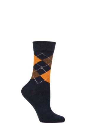 Women's 1 Pair Burlington Whitby Extra Soft Argyle Socks