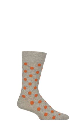 Mens 1 Pair Burlington Daybreaker Large Spots Cotton Socks