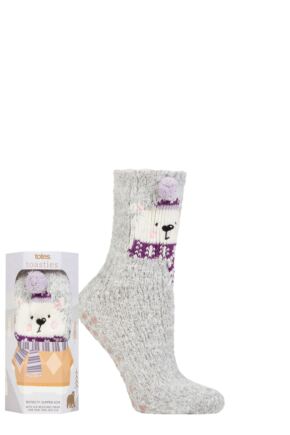 Women's 1 Pair Totes Cosy Novelty Slipper Socks