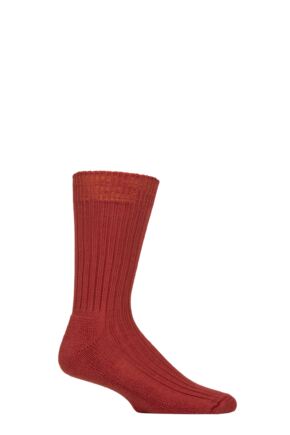 Mens and Women's 1 Pair Glenmuir Cotton Cushioned Golf Socks Terracotta M