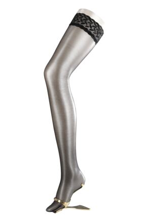 Women's 1 Pair Falke Shelina 12 Denier Ultra Transparent Hold Ups With Shimmer