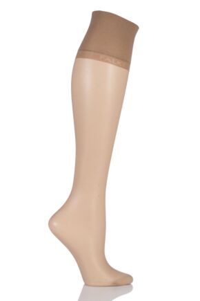 Women's 1 Pair Falke Pure Matt 20 Knee Highs With Sensitive Top