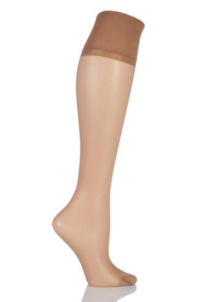 Women's 1 Pair Falke Pure Matt 20 Knee Highs With Sensitive Top