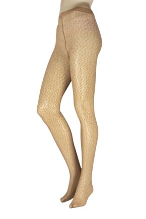 Women's 1 Pair Falke Shell Fragments Printed Sheer Tights