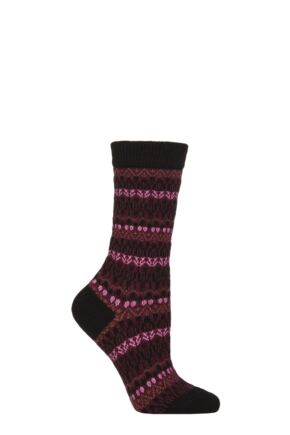 Women's 1 Pair Falke Christmas Eve Wool Fairisle Socks