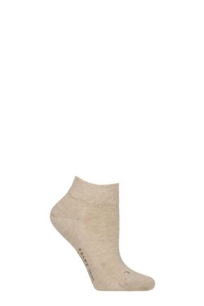 Women's 1 Pair Falke Sensitive London Gentle Grip Cotton Sneaker Socks Beige 39-42