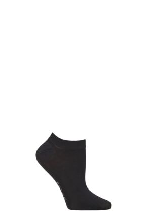 Women's 1 Pair Falke Fine Softness Modal Trainer Socks Graphite 2.5-5 Women's