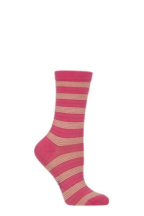 Women's 1 Pair Falke Stripe Uniform Cotton Socks Candy 35-38