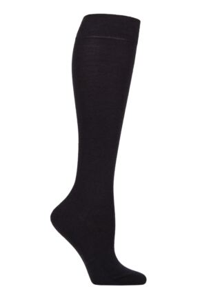 Women's 1 Pair Falke Soft Merino Wool Knee High Socks Dark Navy 37-38