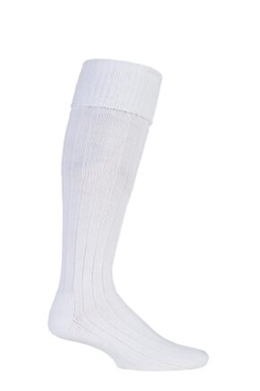 Mens 1 Pair Glenmuir Birkdale Cotton Cushioned Knee High Golf Socks Arctic 7-11