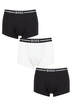 Mens 3 Pack BOSS Organic Cotton Boxer Trunks