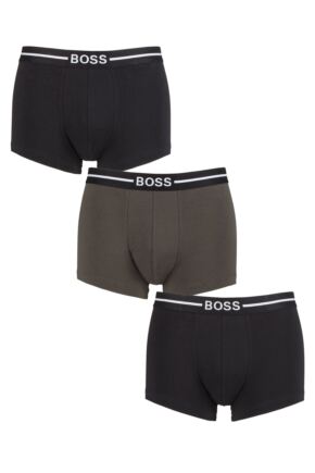Big and Tall Cotton Stretch Boxer Briefs - 3 Pack by Boss Hugo Boss