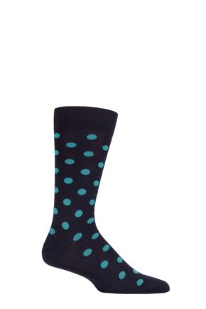 Mens 1 Pair Pantherella Helianthus Merino Wool All Overs Spots Socks