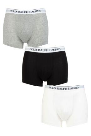 Mens 3 Pair Ralph Lauren Stretch Cotton Classic Trunks