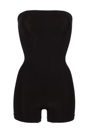 Women's 1 Pack Ambra Powerlite Bandeau Bodysuit Black UK 8-10